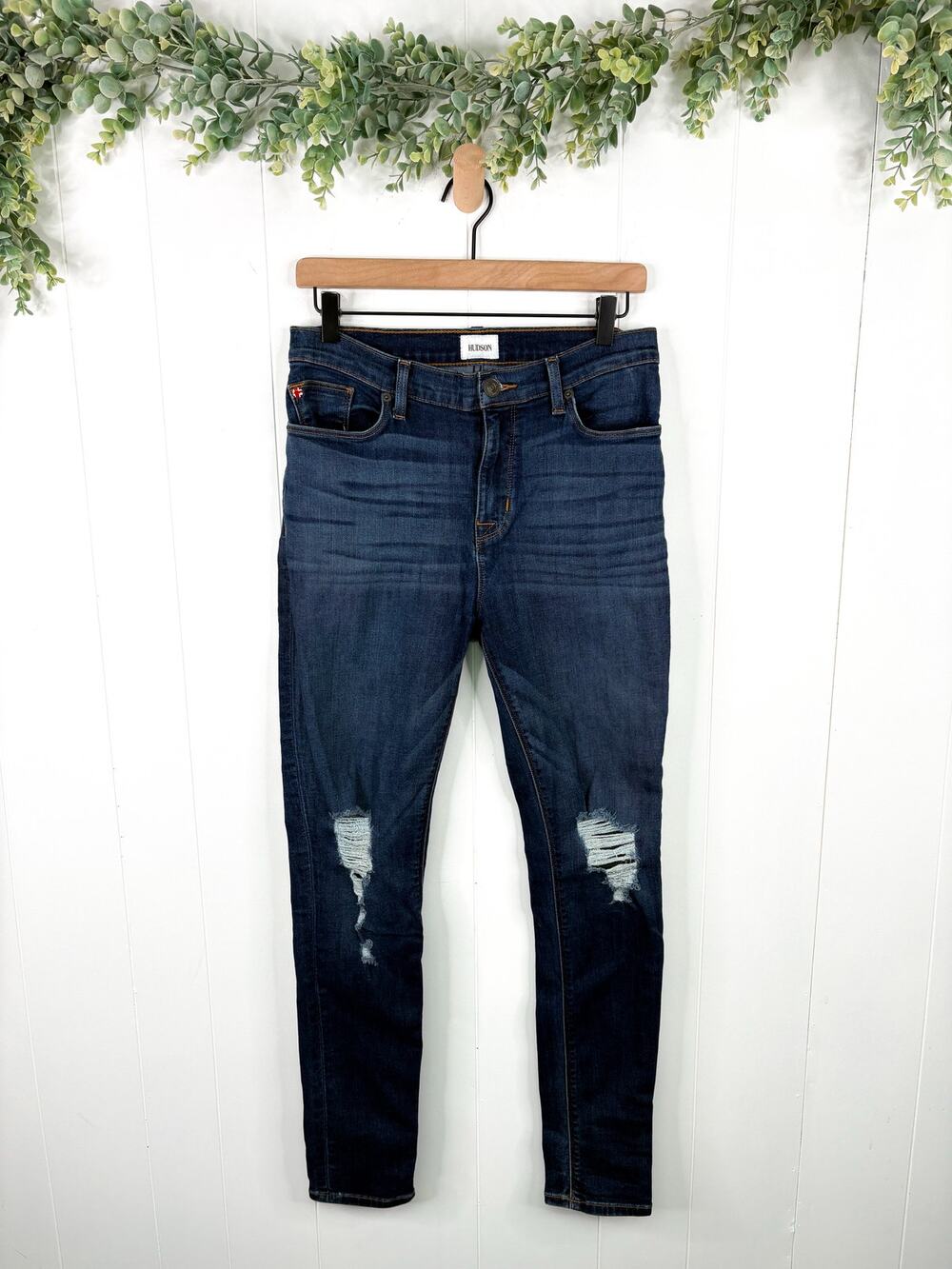 Hudson Blair Distressed Super Skinny Jeans Size 29